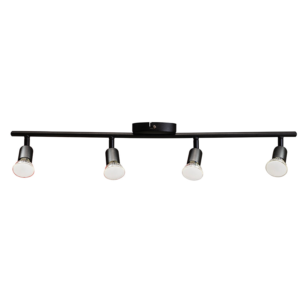 Eurolux Buzz 4-Light 2.8W GU10 LED Spotlight (Matte Black Finish) – S419B