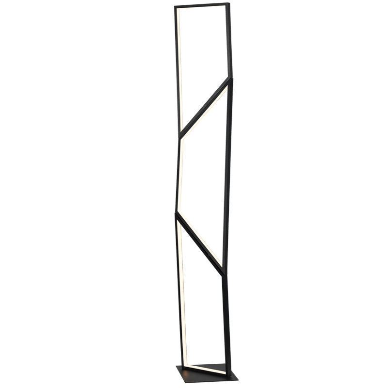 SL407 Bright Star BLACK 24W LED ALU & PC FLOOR LAMP 3000K FOOT SWITCH