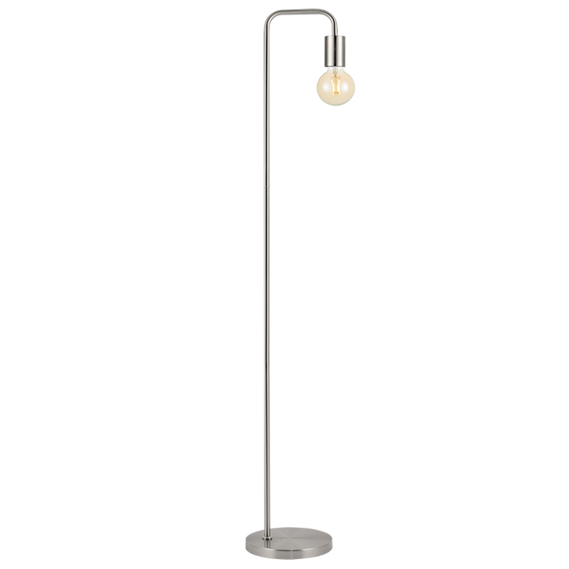 SL410 Bright Star SATIN METAL FLOOR LAMP FOOT SWITCH 1X40W ES 1500MM