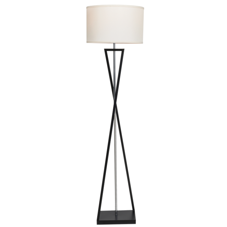 SL420 Bright Star BLACK BLACK METAL BEIGE SHADE FOOT SWITCH 1X40W ES