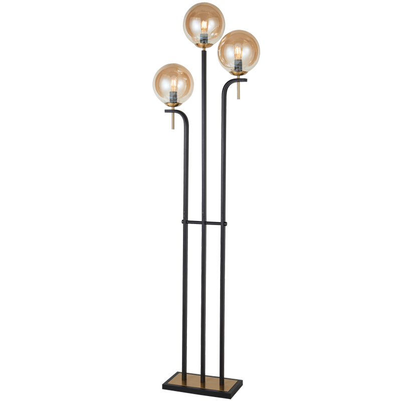 SL423 Bright Star AMBER METAL& AMBER GLS FOOT SWITCH 3X40W ES