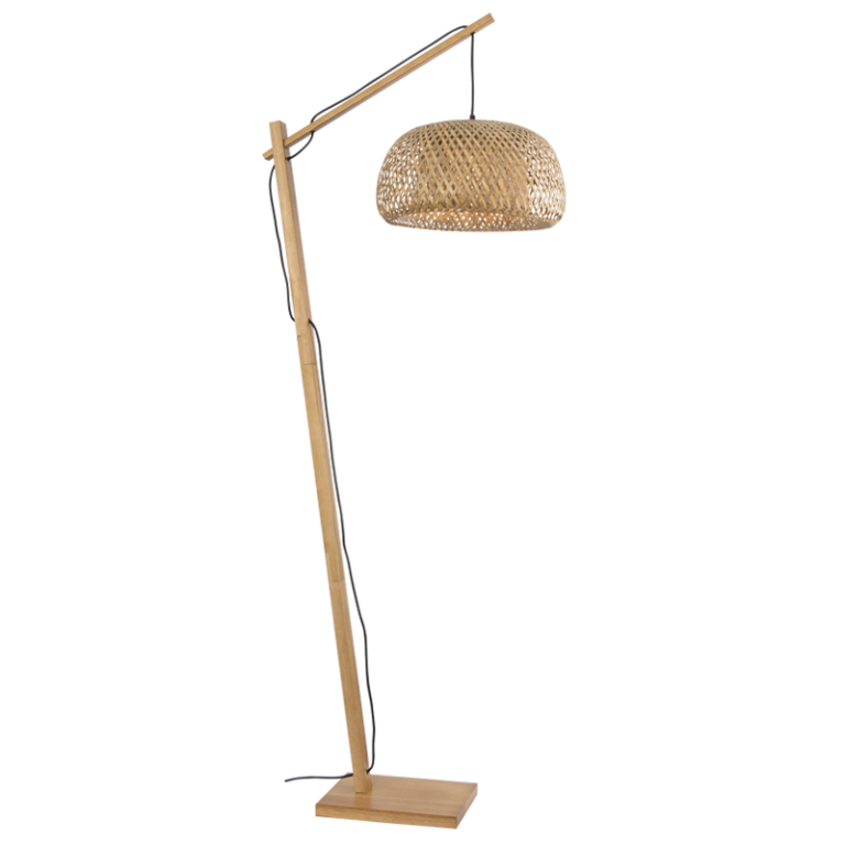 SL431 Bright Star WOOD WOOD & BAMBOO SHADE FOOT SWITCH 1X60W ES LED