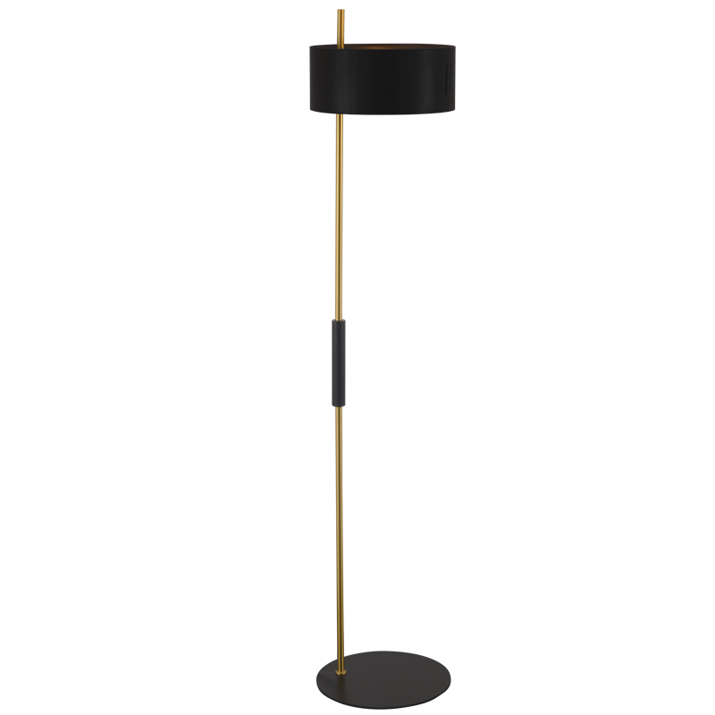 SL442 Bright Star BK/GD BLACK METAL STANDING LAMP 2X60W ES