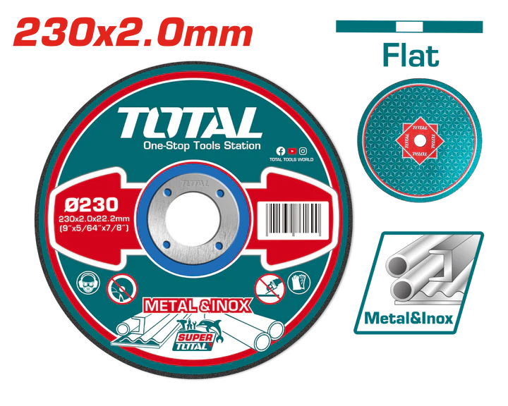 Total 230Mmx2.0Mm Abrasive Metal Cutting Disc Each Professional TAC2202301