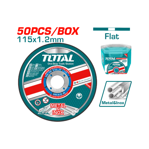 Total 50Pc 115Mm Abrasive Metal Cutting Disc Set In Plastic Box Professional TAC22111550