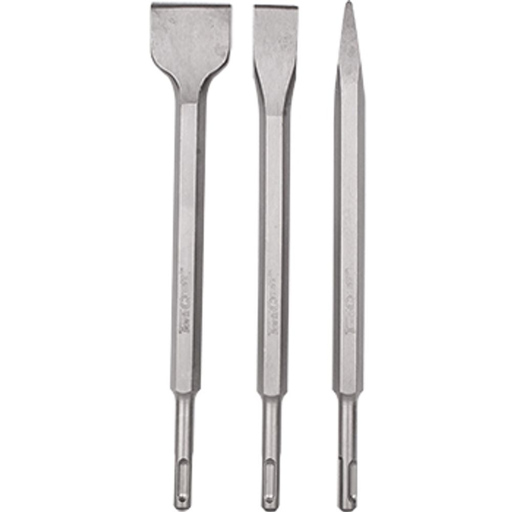 Tork Craft 3-Piece SDS-Plus Masonry Demolition & Tile Chisel Set (Pointed, 20mm & 40mm Flat) – TCYC01401