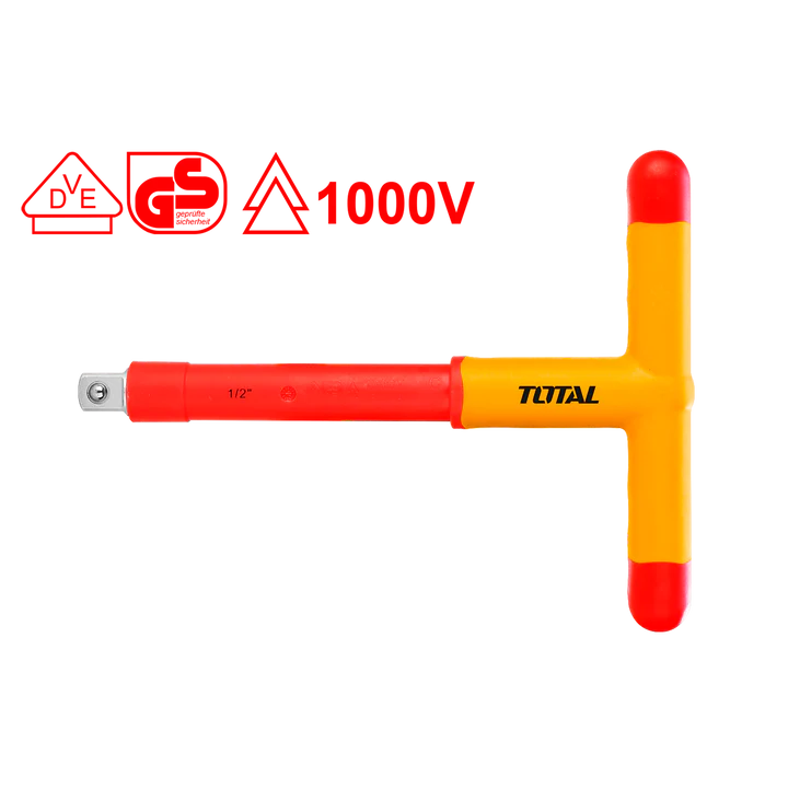 Total 1000V 1/2" Insulated T-Handle Wrench 140Mm Professional THITH121
