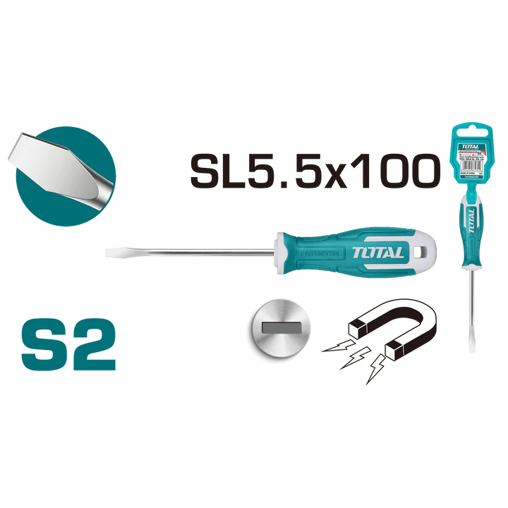 Total Slotted Screwdriver 5.5/100 Tht265100
