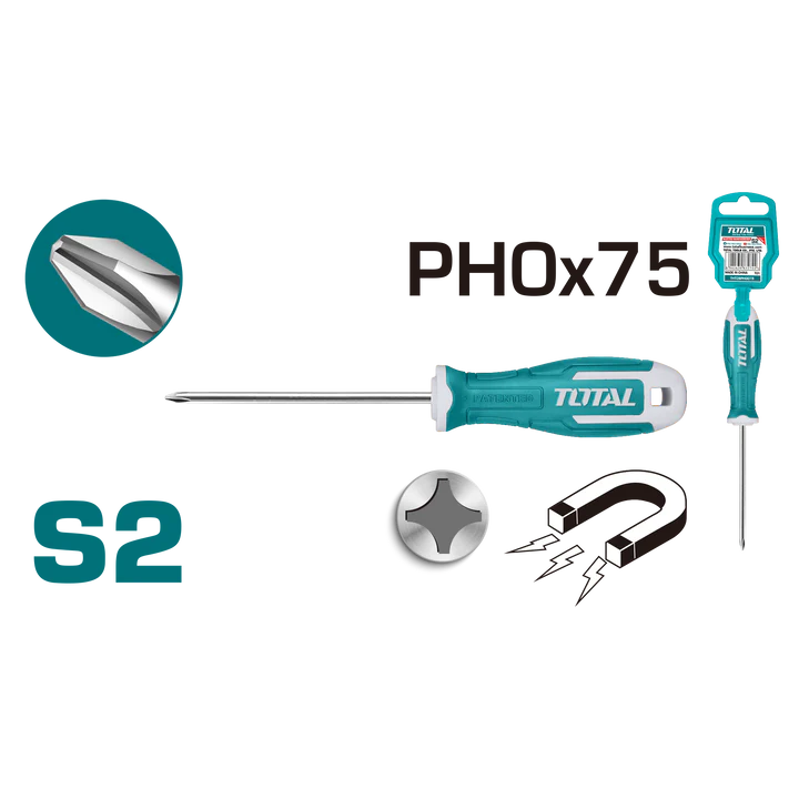 Total Phillips Screwdriver Ph0x75 Tht26ph0075
