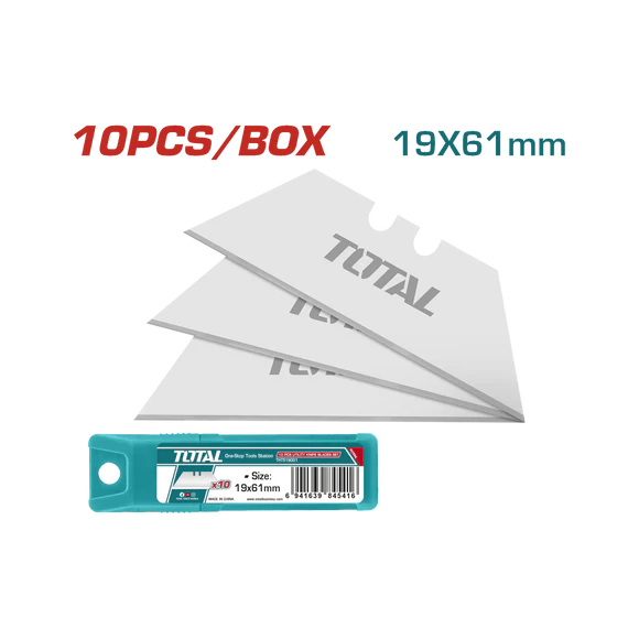 Total 10 Pcs Box Cutter Utility Knife Blades Set Tht519001