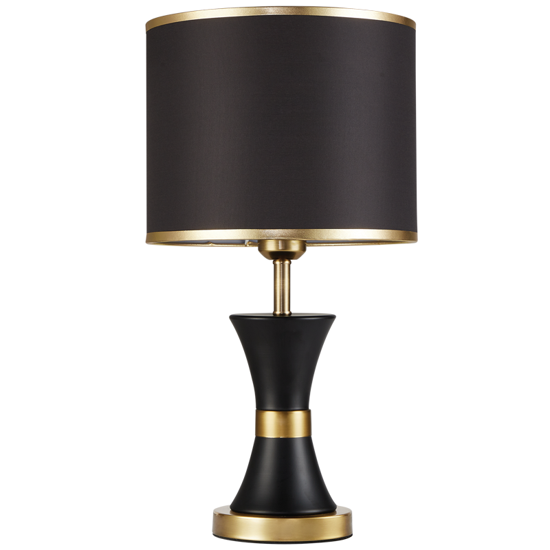 TL698 Bright Star BK/GOLD BLK/GOLD METAL BASE BLK SHADE 1X40W ES LED ONLY