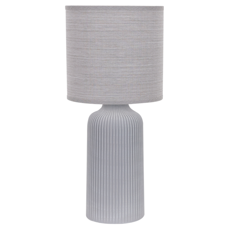 TL838 Bright Star GREY GREY CERAMIC WITH CREAM SHADE 1X60W ES