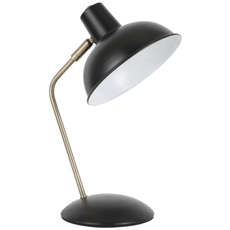 TL843 Bright Star BLACK METAL TABLE LAMP MOVEABLE HEAD 1X40W SES