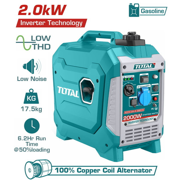 Total Inverter Gasoline Generator 2.0Kw Professional TP523006