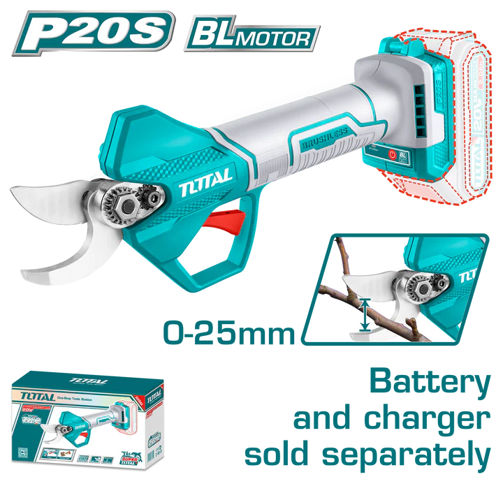 Total 20v P20s Lithium-ion Gauge Straight Shear Solo Garden Tool Tssli20258