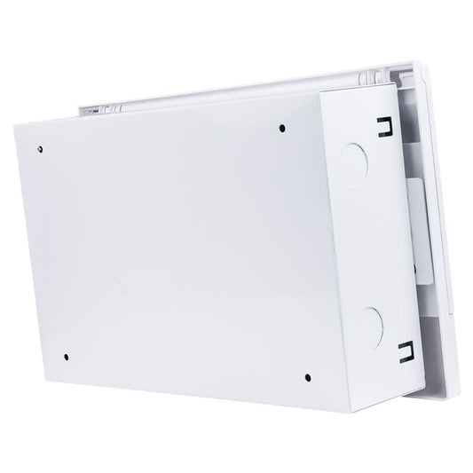 11-14 Way Flush Mount Distribution Board - Durable Metal Tray with Adjustable DIN Rail