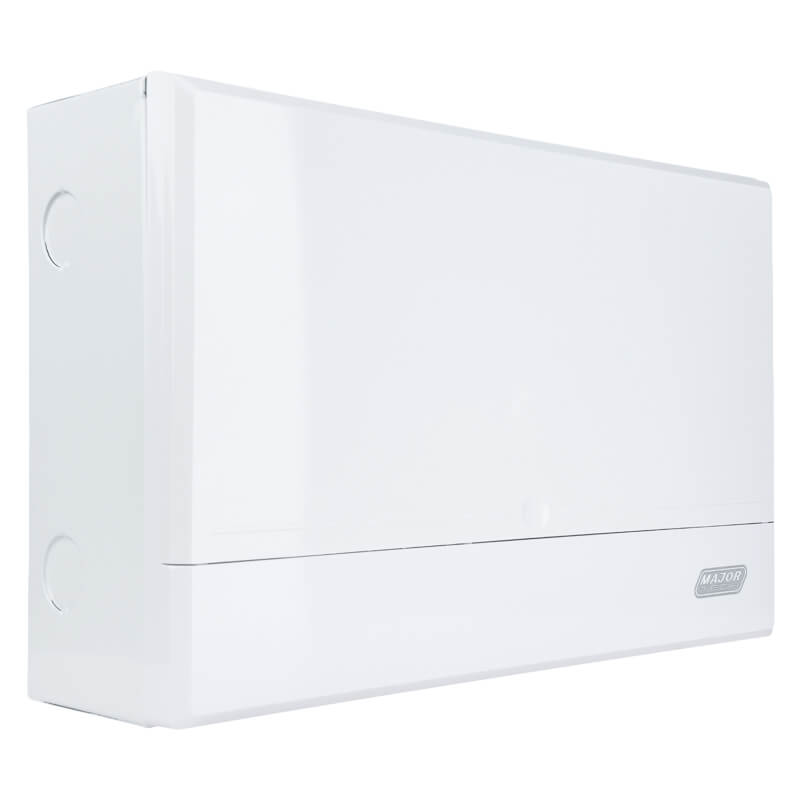 11-14 Way Surface Mount Distribution Board - Durable Metal Tray with Adjustable DIN Rail