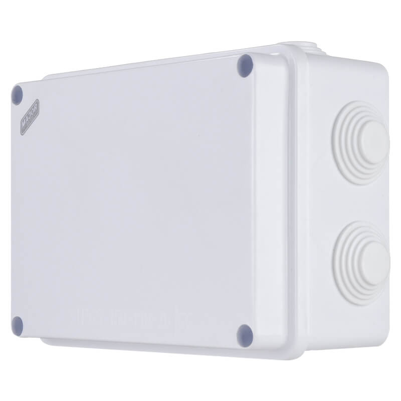 IP65 Rectangular Junction Box with Rubber Glands | 150mm x 110mm x 70mm | IK08 Rated