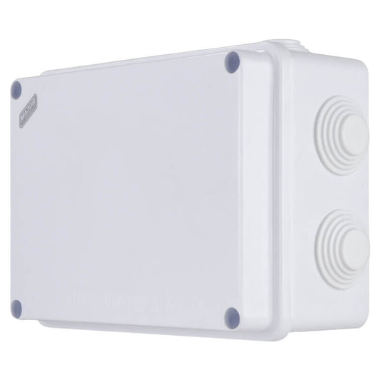 IP65 Rectangular Junction Box with Rubber Glands | 150mm x 110mm x 70mm | IK08 Rated