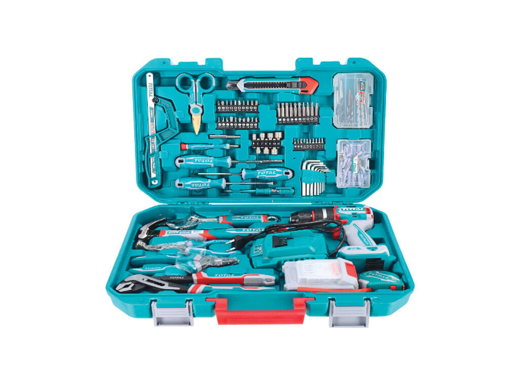 TOTAL 20V Brushless Impact Drill & 166-Piece Tool Set Kit - THKTHP41667