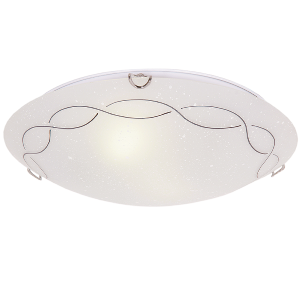 Bright Star CF3505 LG CHROME FROSTED PATTERN RIM SPECKLED GLS 1X60W ES 300MM