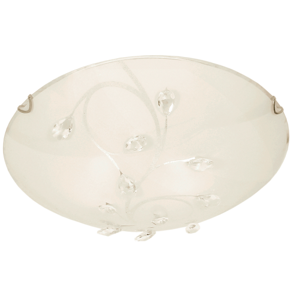 Bright Star CF631 LARGE FROSTED PATTERN GLS ACRYLIC CRYSTAL 2X60W ES 400MM