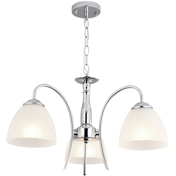 Bright Star CH079/3 CHROME POLISHED CHR FROSTED GLASS 3X60W ES