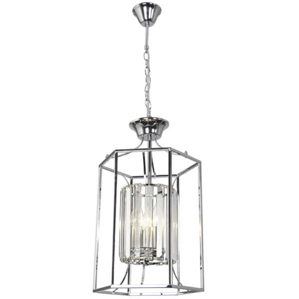 Bright Star CH088/3 CHROME POLISHED CHR CHANDELIER WITH CRYSTALS 3X60W SES