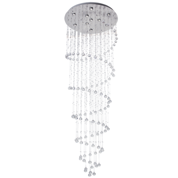 Bright Star CH233/10 CRYSTAL CHANDELIER STAINLESS STEEL CRYSTALS 10X50W GU10