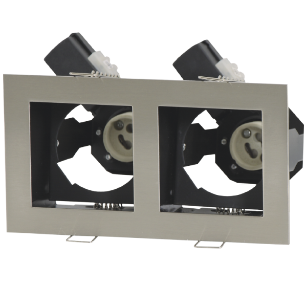Bright Star DL082 SATIN SQUARE DOUBLE, 220V 2X50W GU10 ---MM CUT OUT