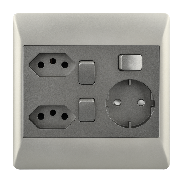 Bright Star EPL364 DUO 2 X 10 AMP + SCHUKO + 3 SWICHES 4 X 4