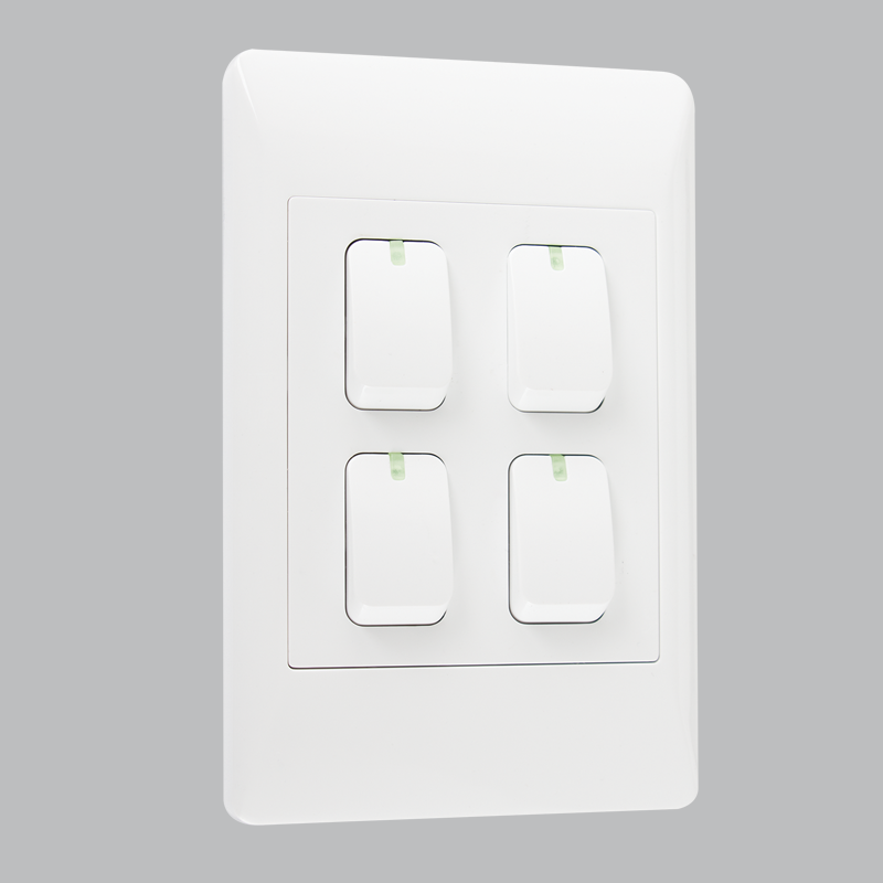Bright Star ESW004 WHITE 4 LEVER 1 WAY SWITCH 2 X 4 (10 per box)