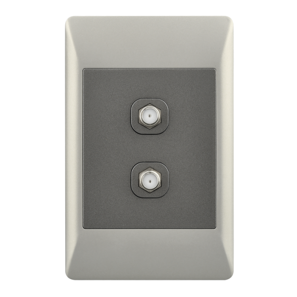 Bright Star ESW089 DUO DOUBLE SATELLITE SOCKET 2 X 4 (10 per box)