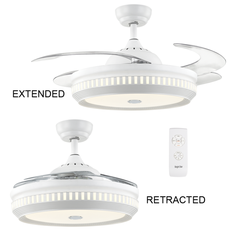 Bright Star FCF062 WHITE 42'' 24W LED WITH BLUETOOTH SPEAKER