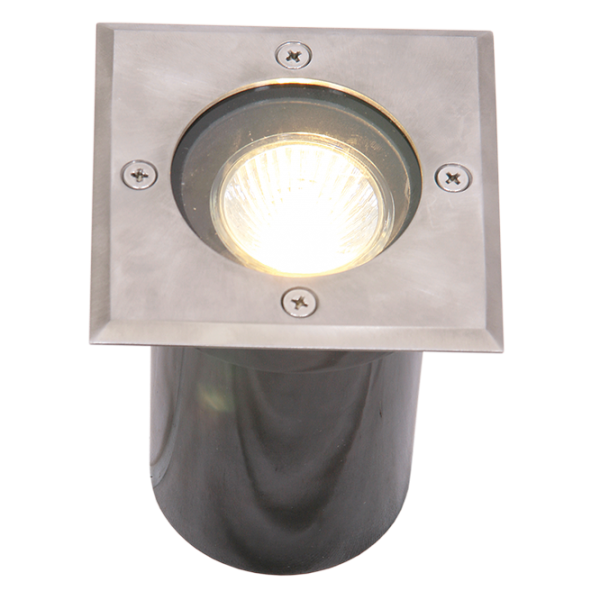 Bright Star GL6109 STAINLESS SQUARE-GROUND LIGHT IP67 1X7W GU10 CUT OUT 103MM