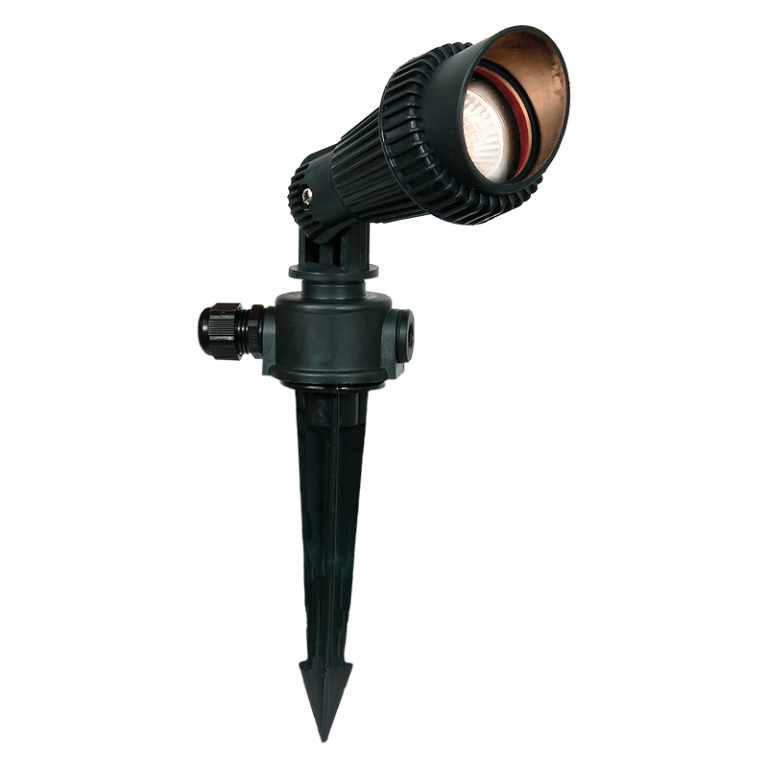Bright Star GS008 BLACK PLASTIC SPIKE,WITH GLASS COVER 35W GU10 IP64