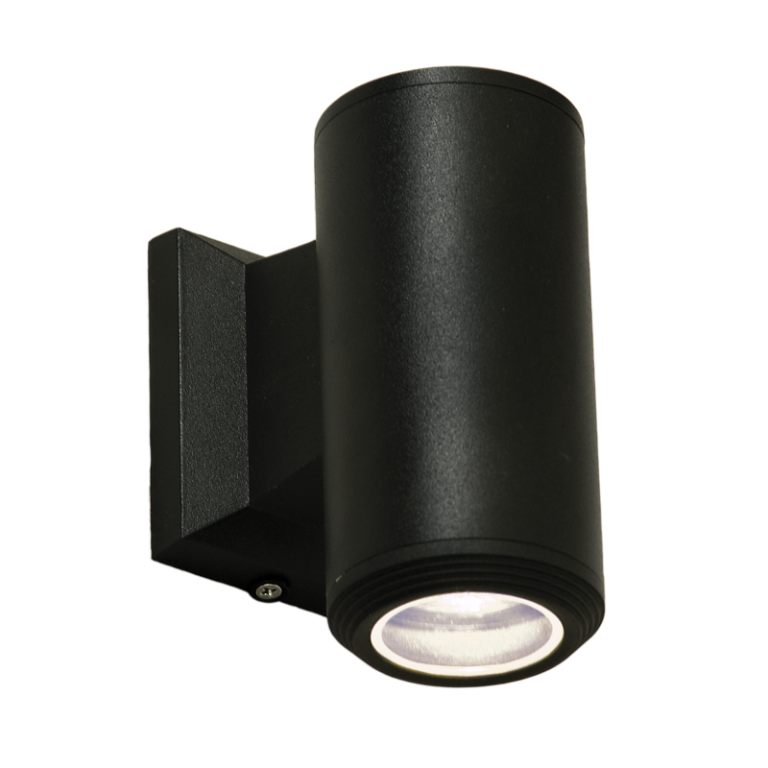 Bright Star L125 BLACK WALLBRACKET UP OR DOWN GLASS COVER IP44 1X50W GU10