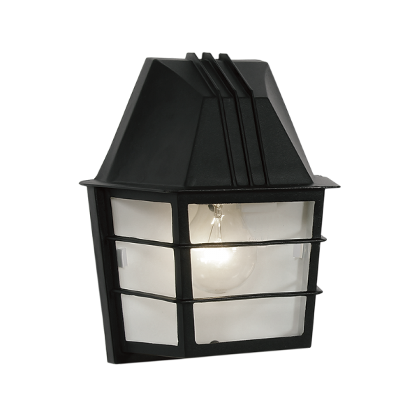 Bright Star L149 BLACK DIE CAST ALU WITH CLAER GLASS IP44 1X60W ES