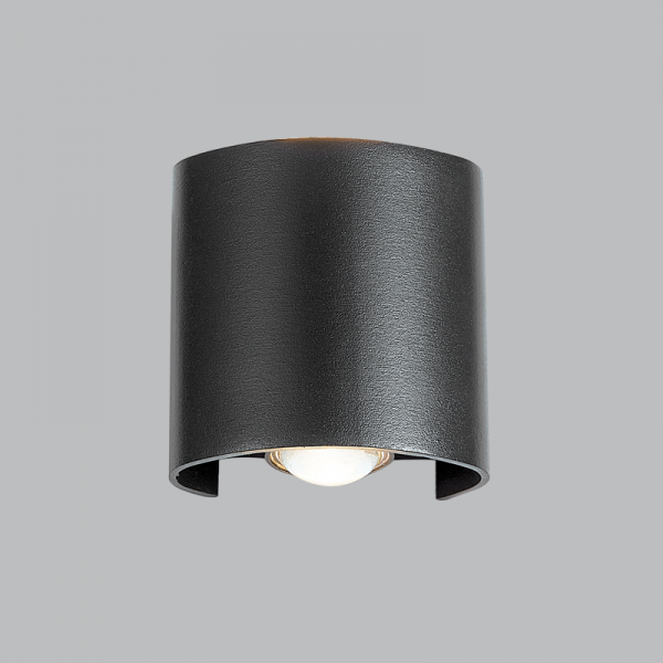 Bright Star L245 BLACK 2X1W LED UP & DOWN ALU WALL BRACKET+GLASS 3000K