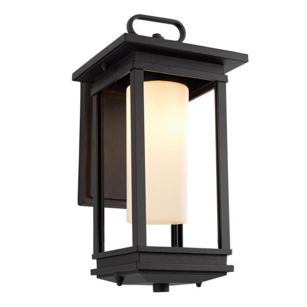 Bright Star L514 BLACK DOWN FACING ALU FROSTED GLASS IP54 1X60W ES