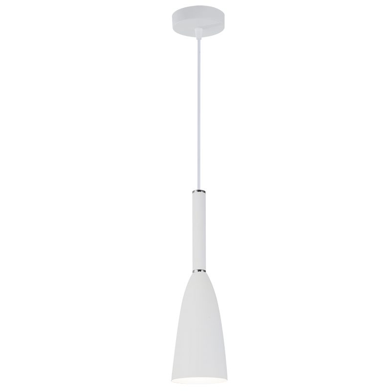 PEN243/1 Bright Star WHITE 1 LIGHT WHITE PENDANT 1X60W ES