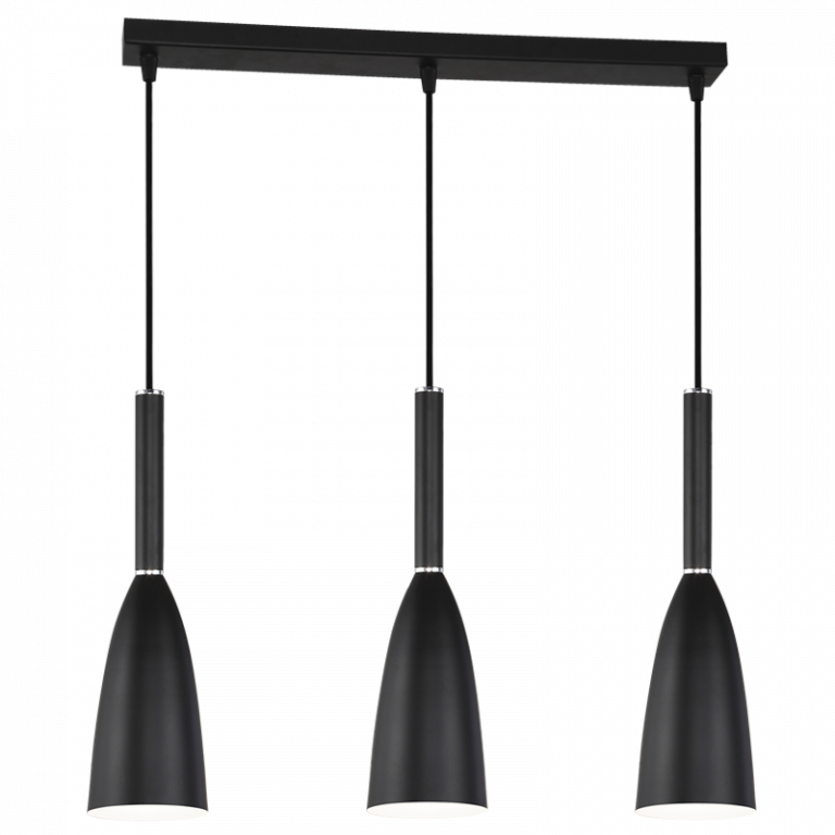 PEN244/3 Bright Star BLACK 3 LIGHT BLACK PENDANT 3X60W ES