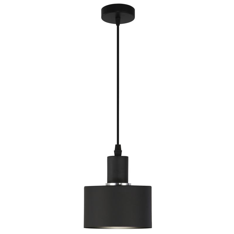 PEN246/1 Bright Star BLACK 1 LIGHT BLACK PENDANT 1X60W ES