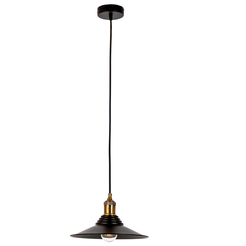 PEN265 Bright Star M/BK MATT BLACK METAL PENDANT 1X60W ES