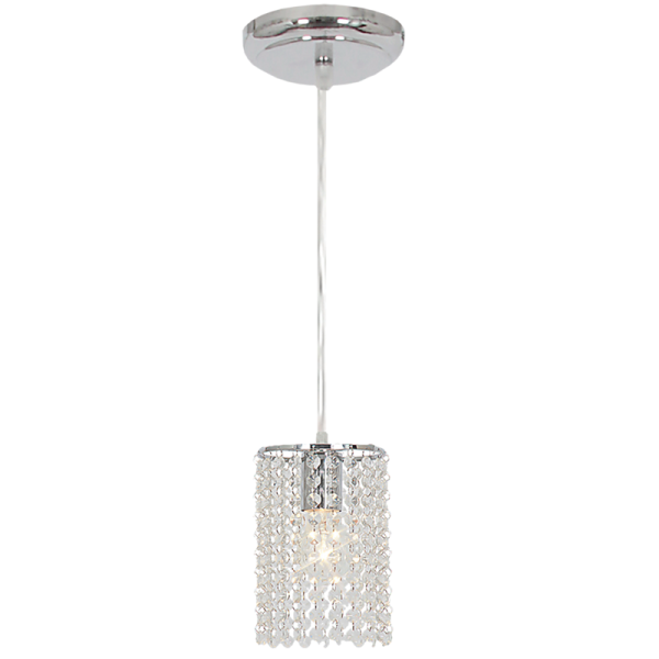 PEN433/1 Bright Star CHROME POLISED CHR WITH ACRYLIC CRYSTAL PENDANT 1X60W ES 6007226050158 38
