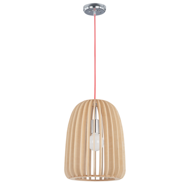 PEN445 Bright Star WOOD PENDANT WOOD WITH POLISED CHR 1X11W ES 6007226065121 34