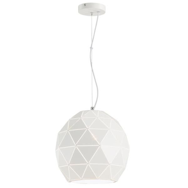 PEN693 Bright Star WHITE WHITE METAL PENDANT 1X40W ES 300MM