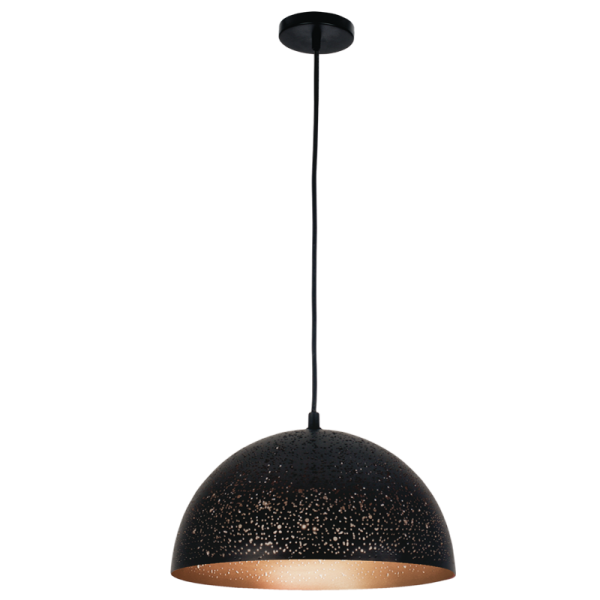 PEN745 Bright Star BLACK BLACK METAL PENDANT 1X60W ES 300MM