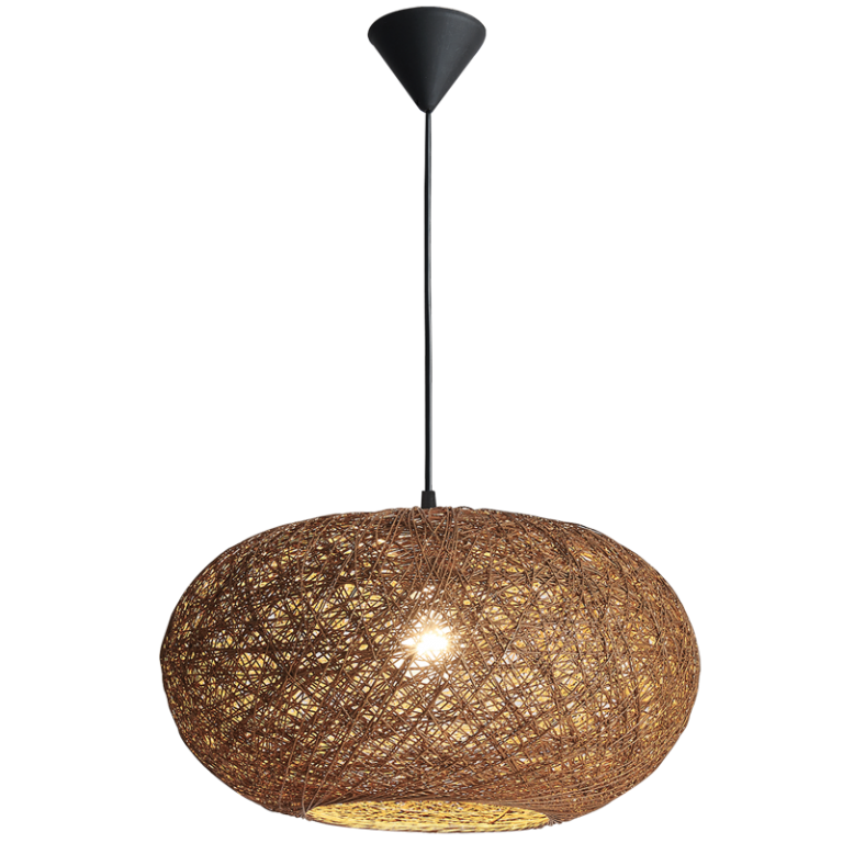 PEN770 Bright Star BROWN BROWN TWINE PENDANT 1X11W ES 500MM