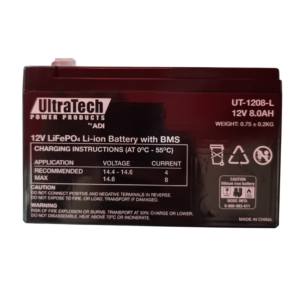 Alarm & Gate Battery 12V 8Ah - Lithium (increased storage